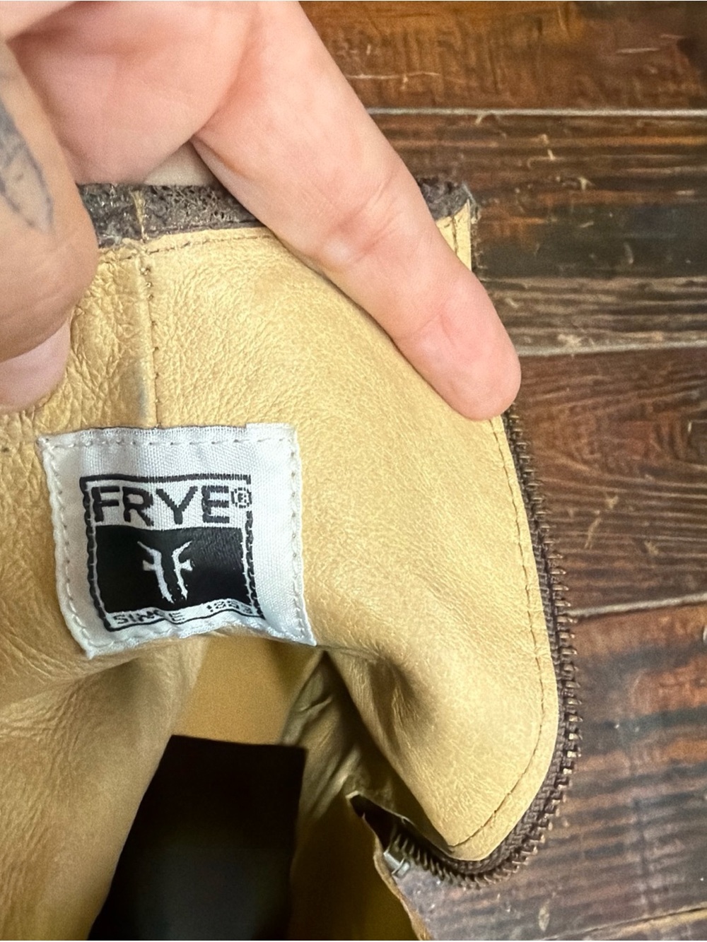 Frye Women’s Brown Leather Zip Ankle Boots - Picture 6 of 7